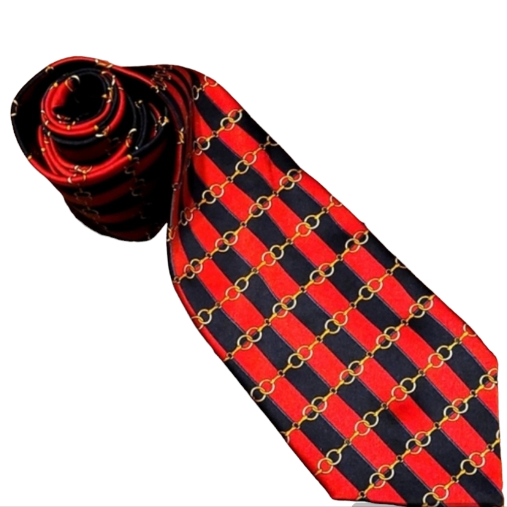 RAPHAEL Chain Link Silk Tie